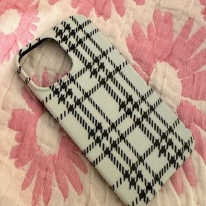 Velvet Caviar Black and White Houndstooth Phone Case